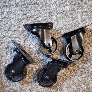 Set of Black Swivel Casters